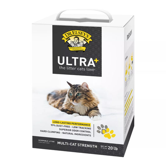 Dr. Elsey's Ultra+ Clumping Clay Cat Litter 20lb - Multi Cat Strength