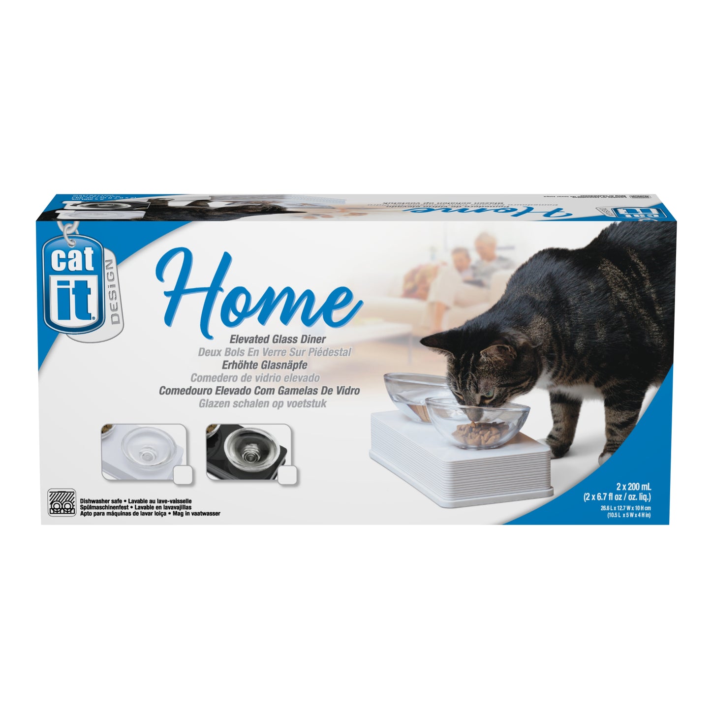 Catit Home - Glass Diner Set in White