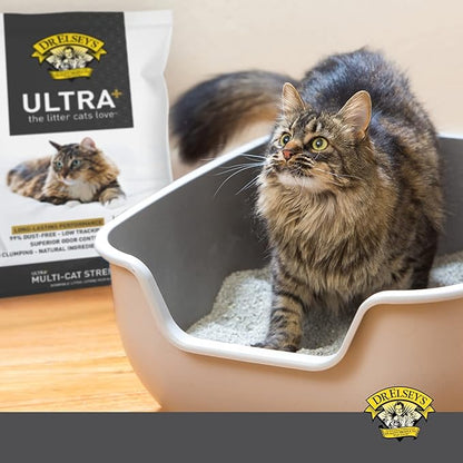 Dr. Elsey's Ultra+ Clumping Clay Cat Litter 20lb - Multi Cat Strength