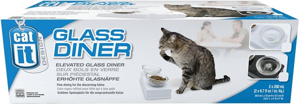 Catit Home - Glass Diner Set in White