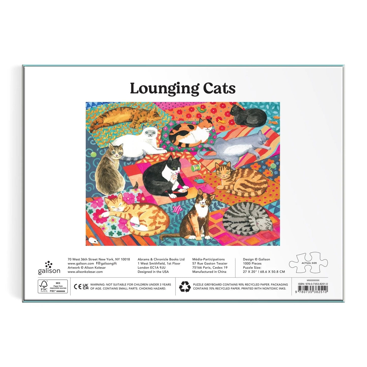 The Lounging Cats 1000 Piece Puzzle