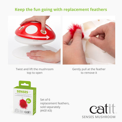 CatIt Senses - Mushroom Feather Replacements