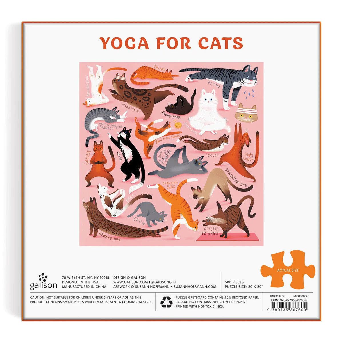 Yoga For Cats 500 Piece Puzzle